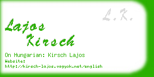 lajos kirsch business card